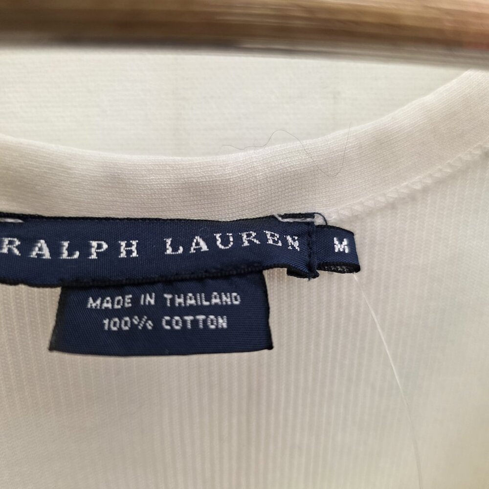 Ralph Lauren Ivory Ribbed Scoop Neck Tank Maxi Dress Size Medium NWT - Picture 5 of 9